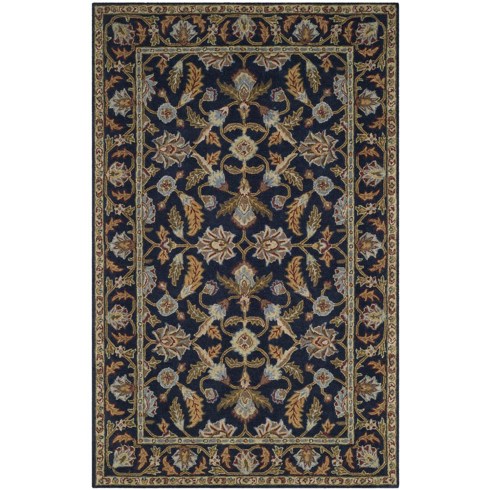 BLOSSOM, NAVY, 5' X 8', Area Rug