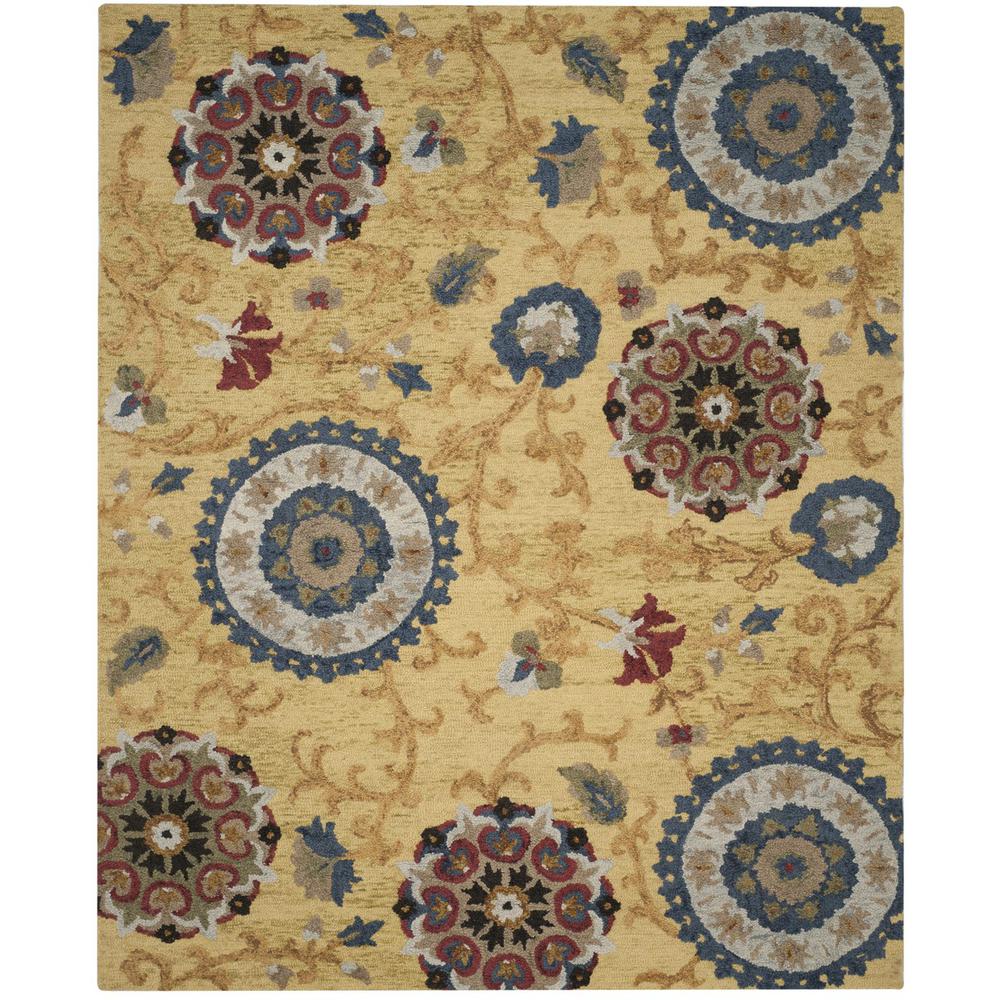 BLOSSOM, GOLD / MULTI, 8' X 10', Area Rug