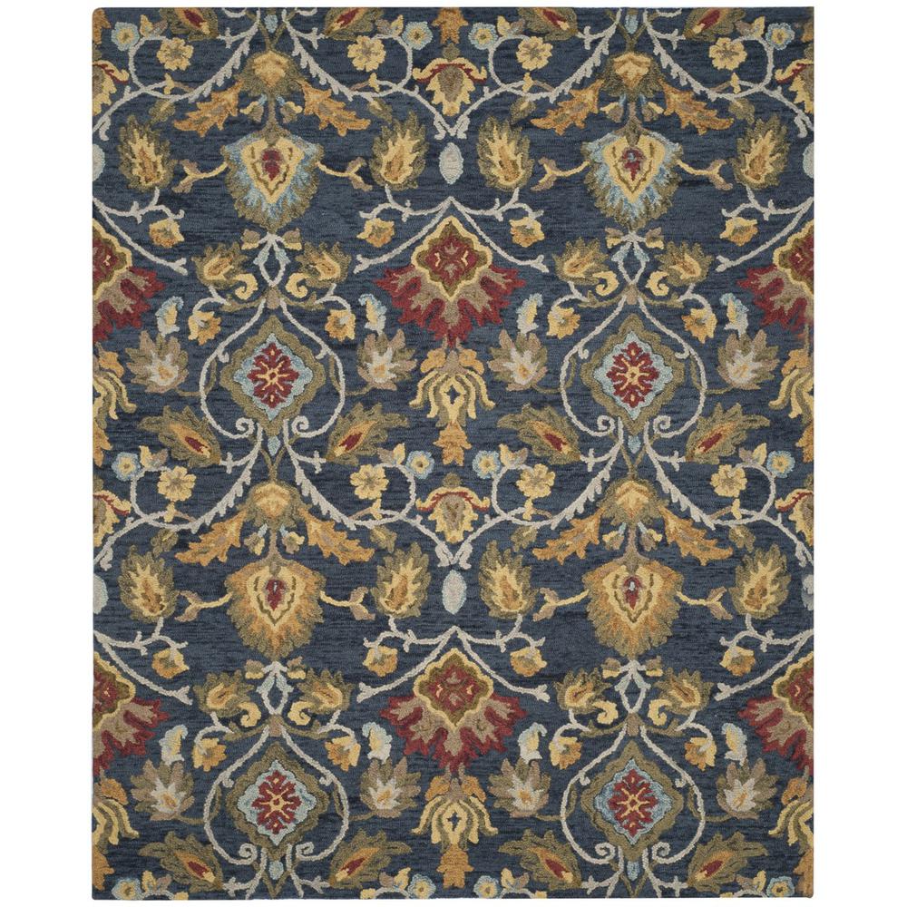 BLOSSOM, NAVY / MULTI, 8' X 10', Area Rug, BLM402A-8
