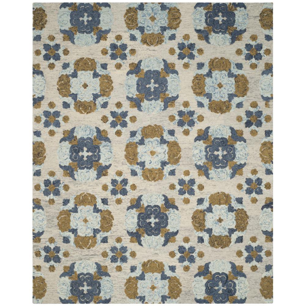 BLOSSOM, BEIGE / MULTI, 8' X 10', Area Rug