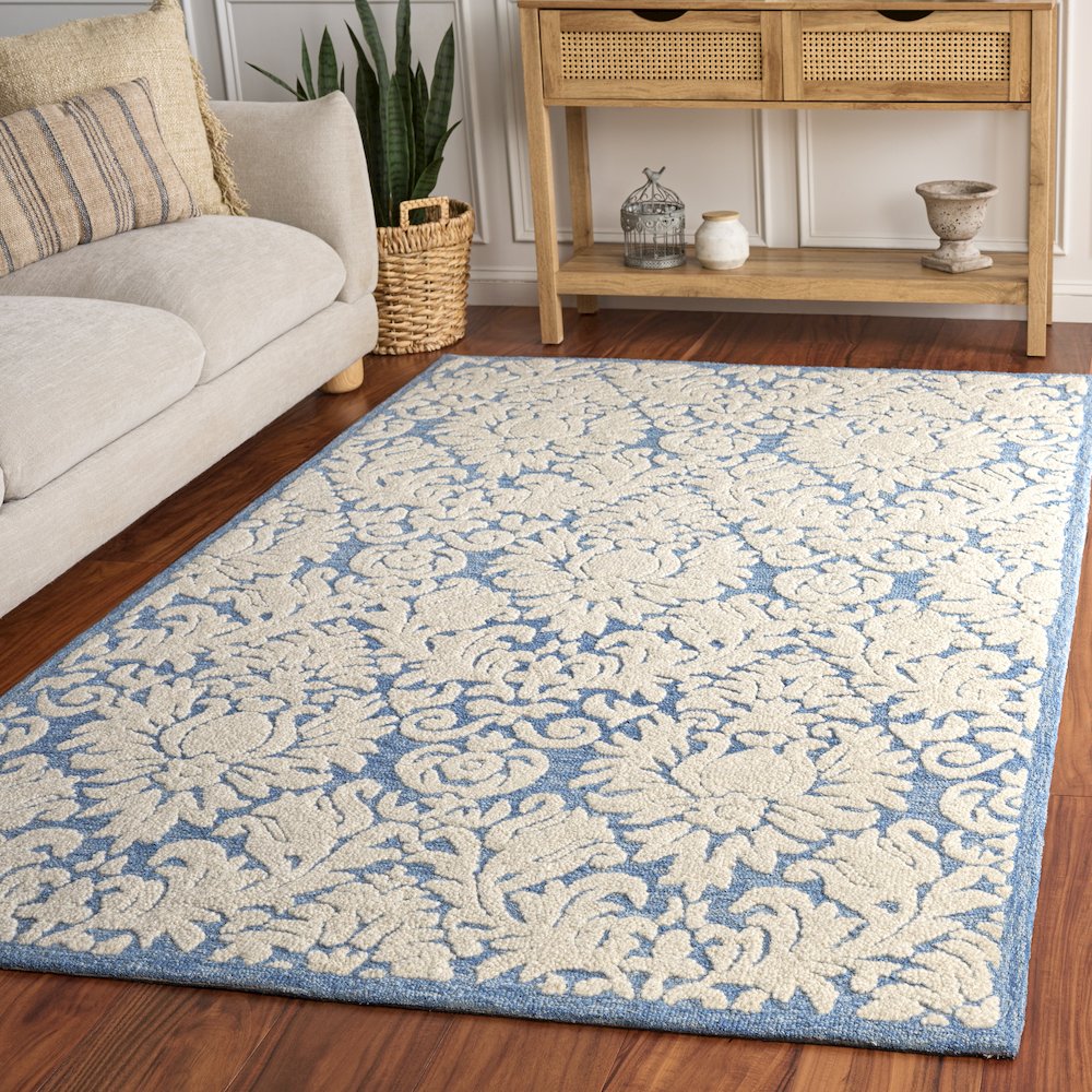 Blossom 413 - Blue / Ivory - 5'-0" x 8'-0"