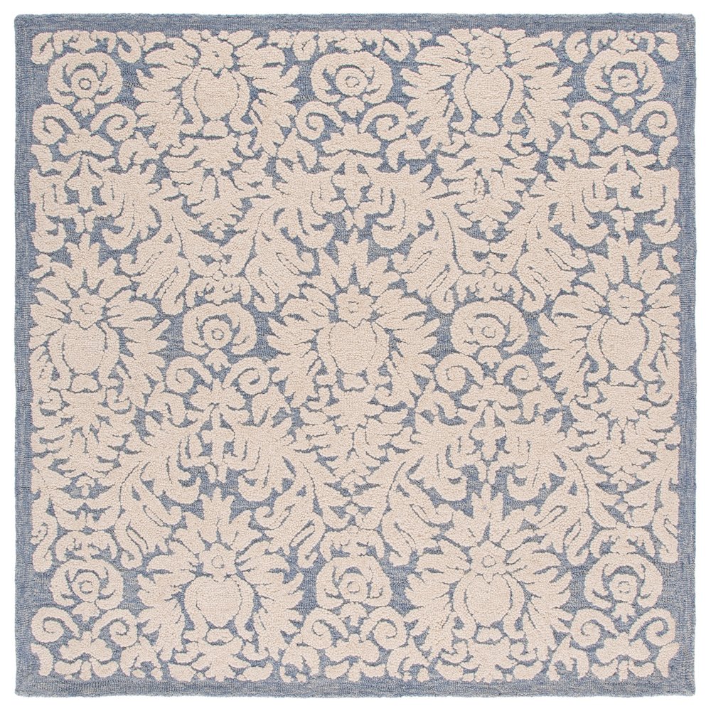 Blossom 413 - Blue / Ivory - 6'-0" x 6'-0"