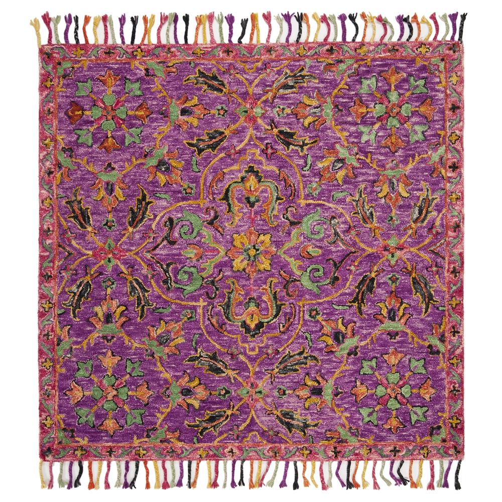 BLOSSOM, PURPLE / MULTI, 6' X 6' Square, Area Rug