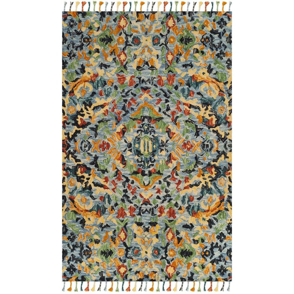 BLOSSOM, BLUE / MULTI, 2' X 3', Area Rug