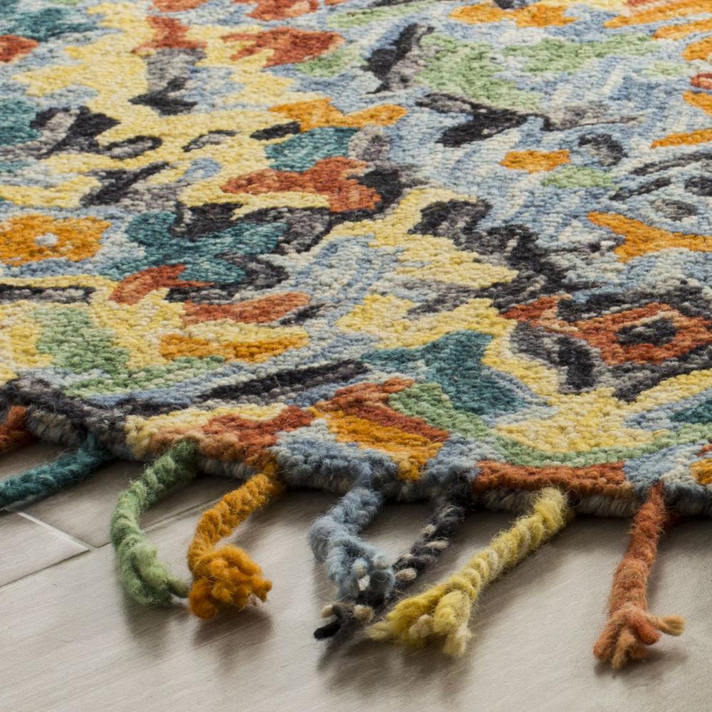 BLOSSOM, BLUE / MULTI, 6' X 6' Round, Area Rug