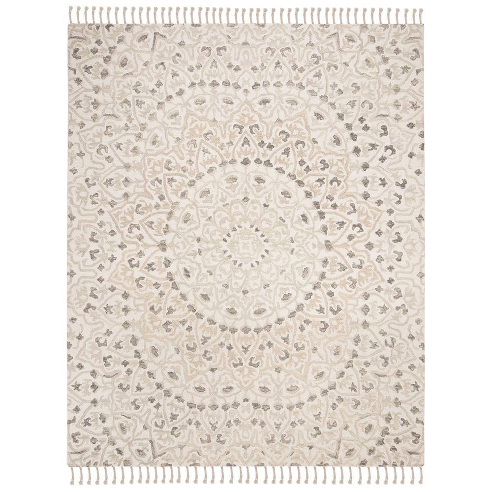 BLOSSOM, IVORY / TAUPE, 8' X 10', Area Rug