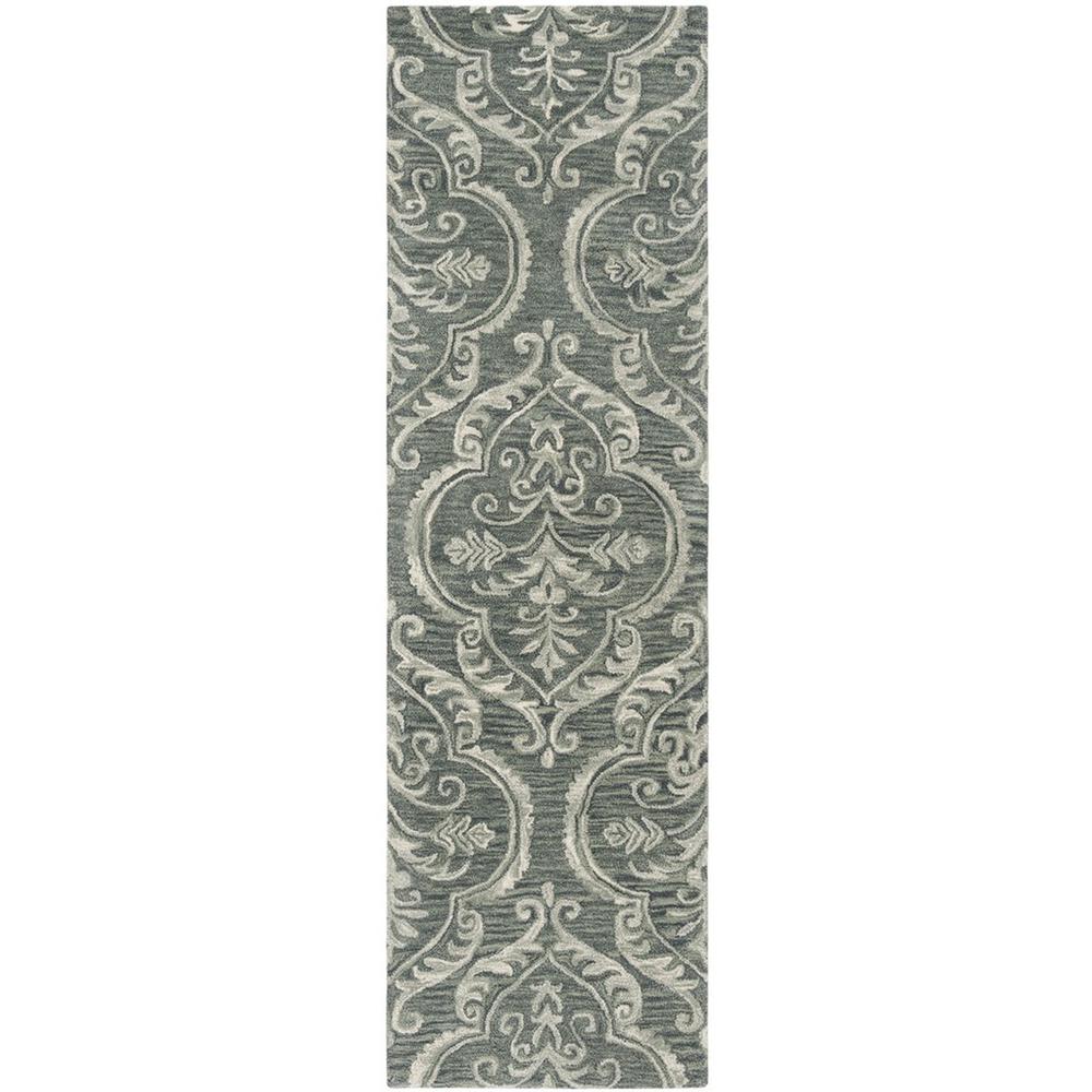BLOSSOM, BLUE / SAGE, 2'-3" X 8', Area Rug