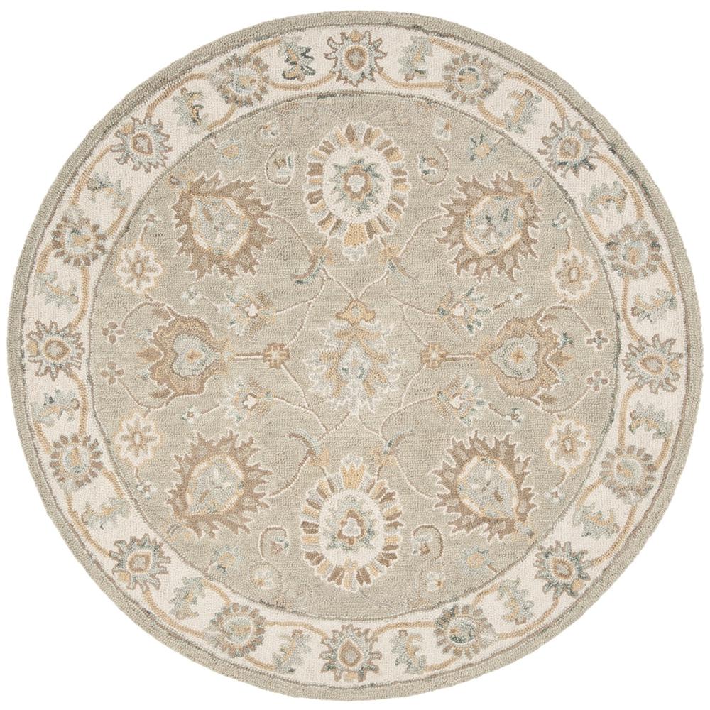 BLOSSOM, SAGE / IVORY, 6' X 6' Round, Area Rug, BLM702W-6R