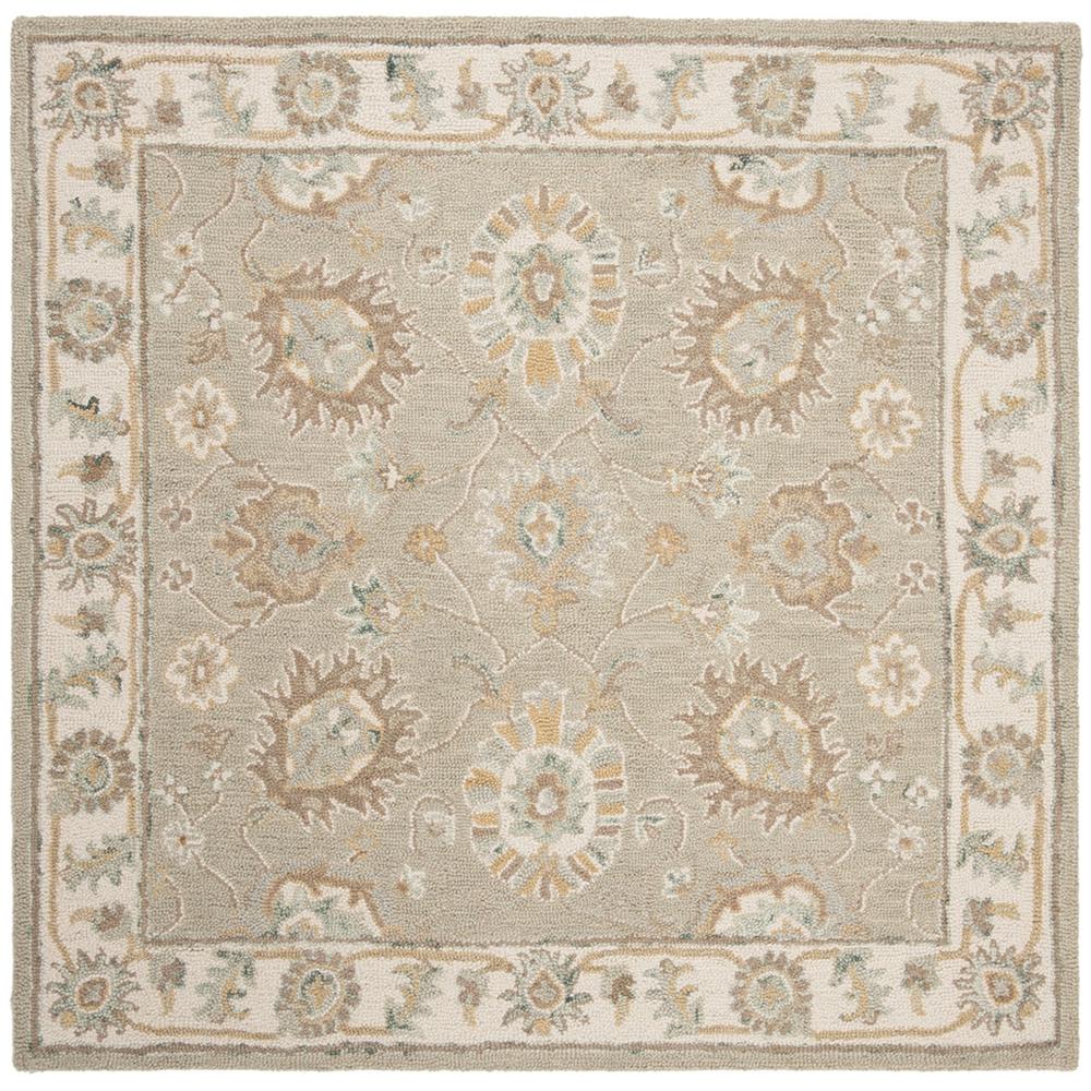 BLOSSOM, SAGE / IVORY, 6' X 6' Square, Area Rug, BLM702W-6SQ