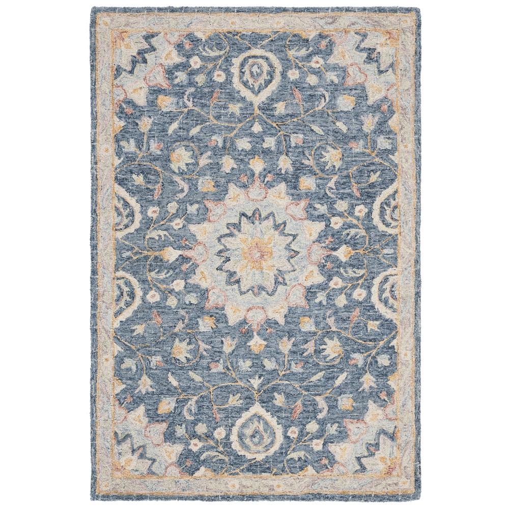 BLOSSOM, NAVY / MULTI, 4' X 6', Area Rug, BLM813N-4
