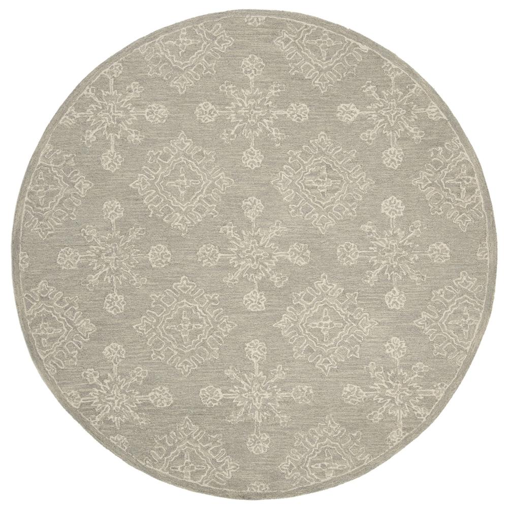 BLOSSOM, LIGHT BEIGE, 6' X 6' Round, Area Rug