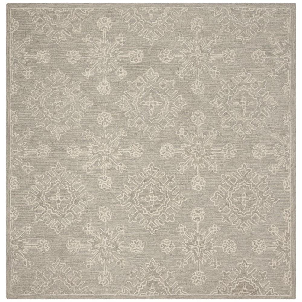 BLOSSOM, LIGHT BEIGE, 6' X 6' Square, Area Rug