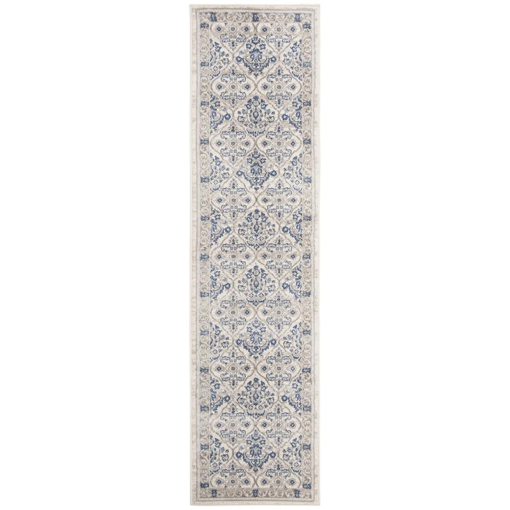 BRENTWOOD, LIGHT GREY / BLUE, 2' X 8', Area Rug, BNT870G-28