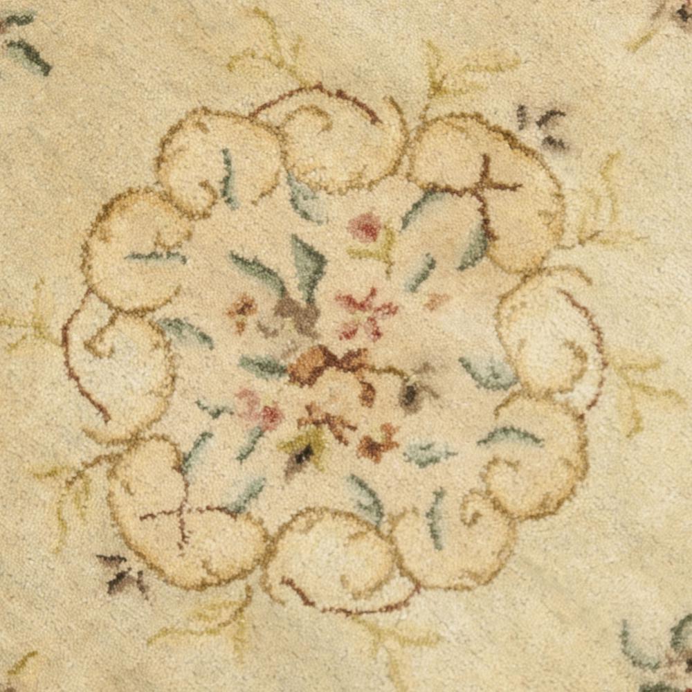BERGAMA, LIGHT GREEN / BEIGE, 4' X 4' Round, Area Rug
