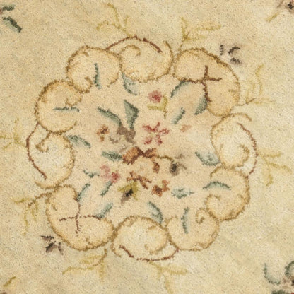 BERGAMA, LIGHT GREEN / BEIGE, 4' X 4' Round, Area Rug
