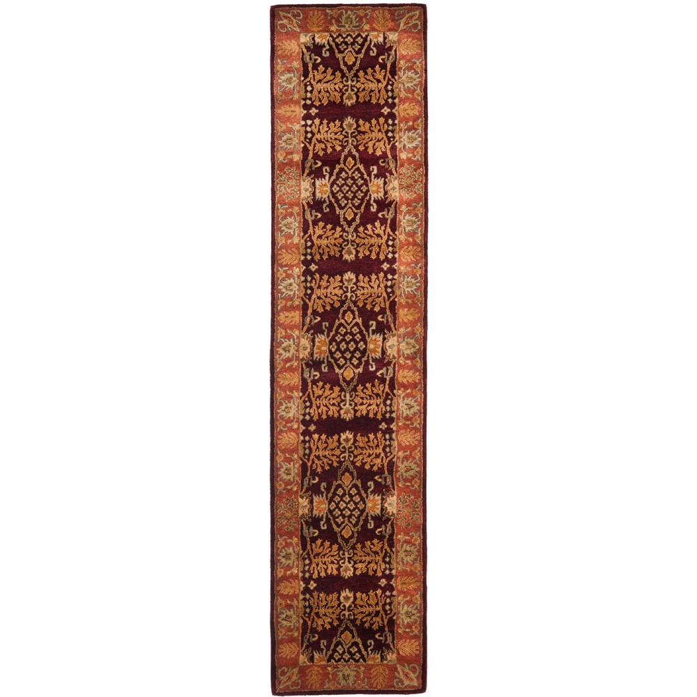 BERGAMA, RED / RUST, 2'-3" X 10', Area Rug