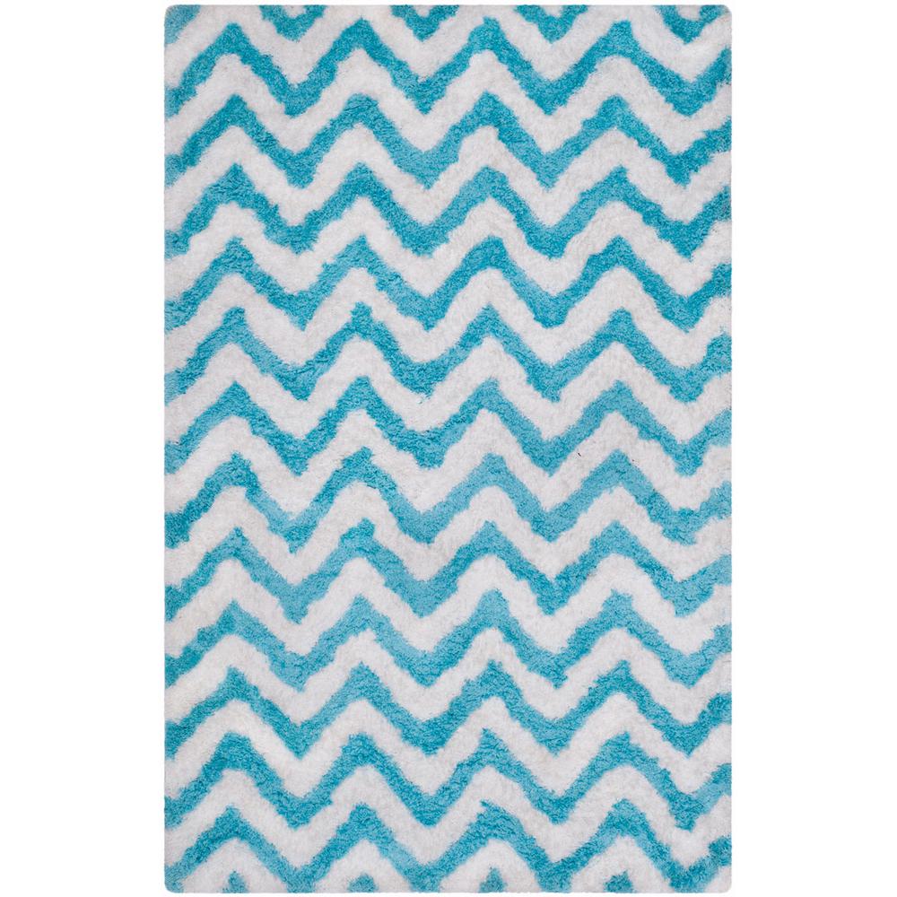 SG-BSG-Barcelona Shag, IVORY / BLUE, 8' X 10', Area Rug