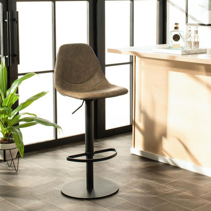 Sky Adjustable Swivel Barstool, Olive