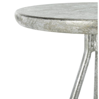 Galexia Bar Stool, Silver Leaf