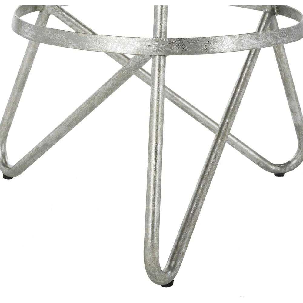 Galexia Bar Stool, Silver Leaf
