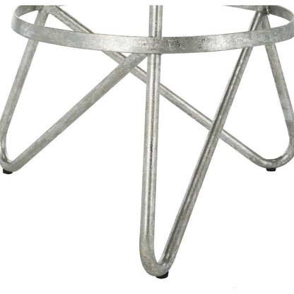 Galexia Bar Stool, Silver Leaf