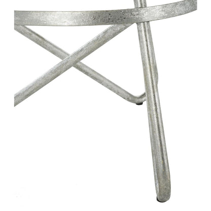 Galexia Bar Stool, Silver Leaf