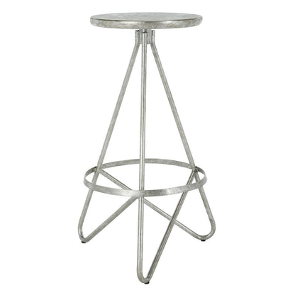 Galexia Bar Stool, Silver Leaf
