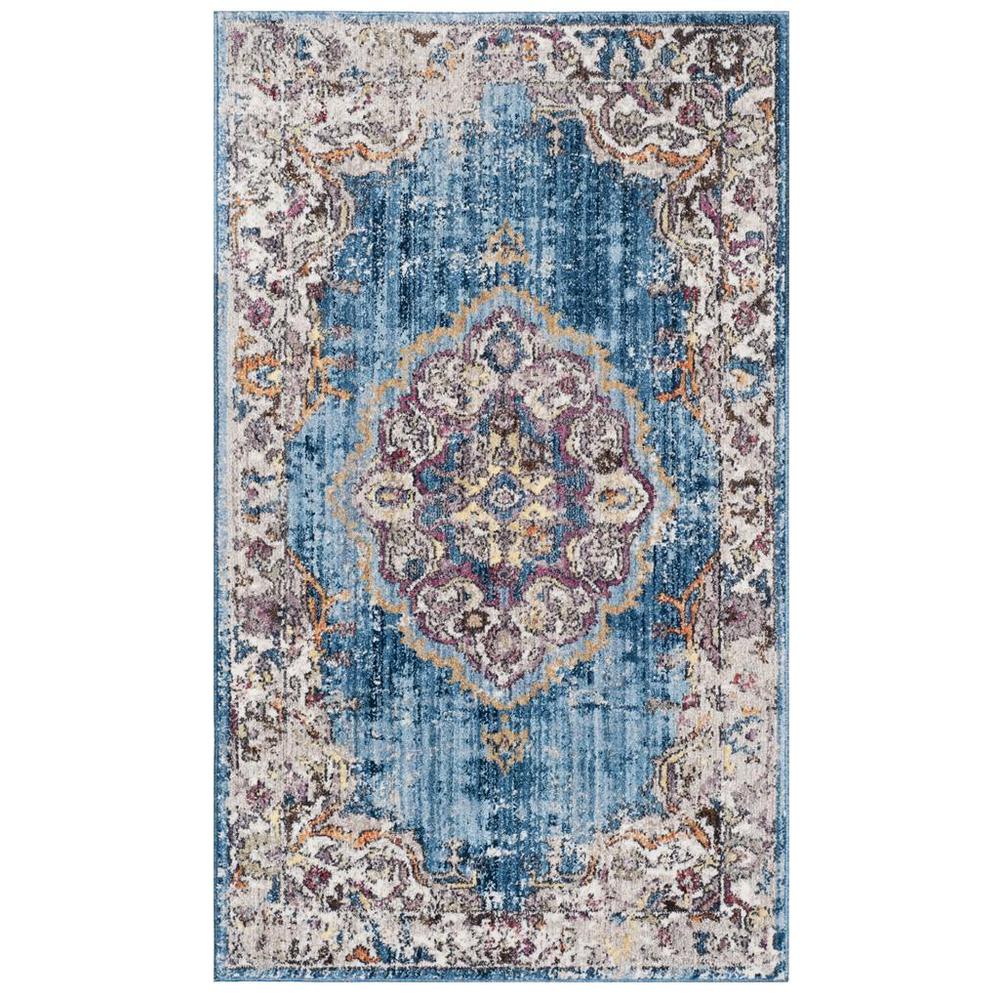 BRISTOL, BLUE / LIGHT GREY, 3' X 5', Area Rug, BTL343C-3