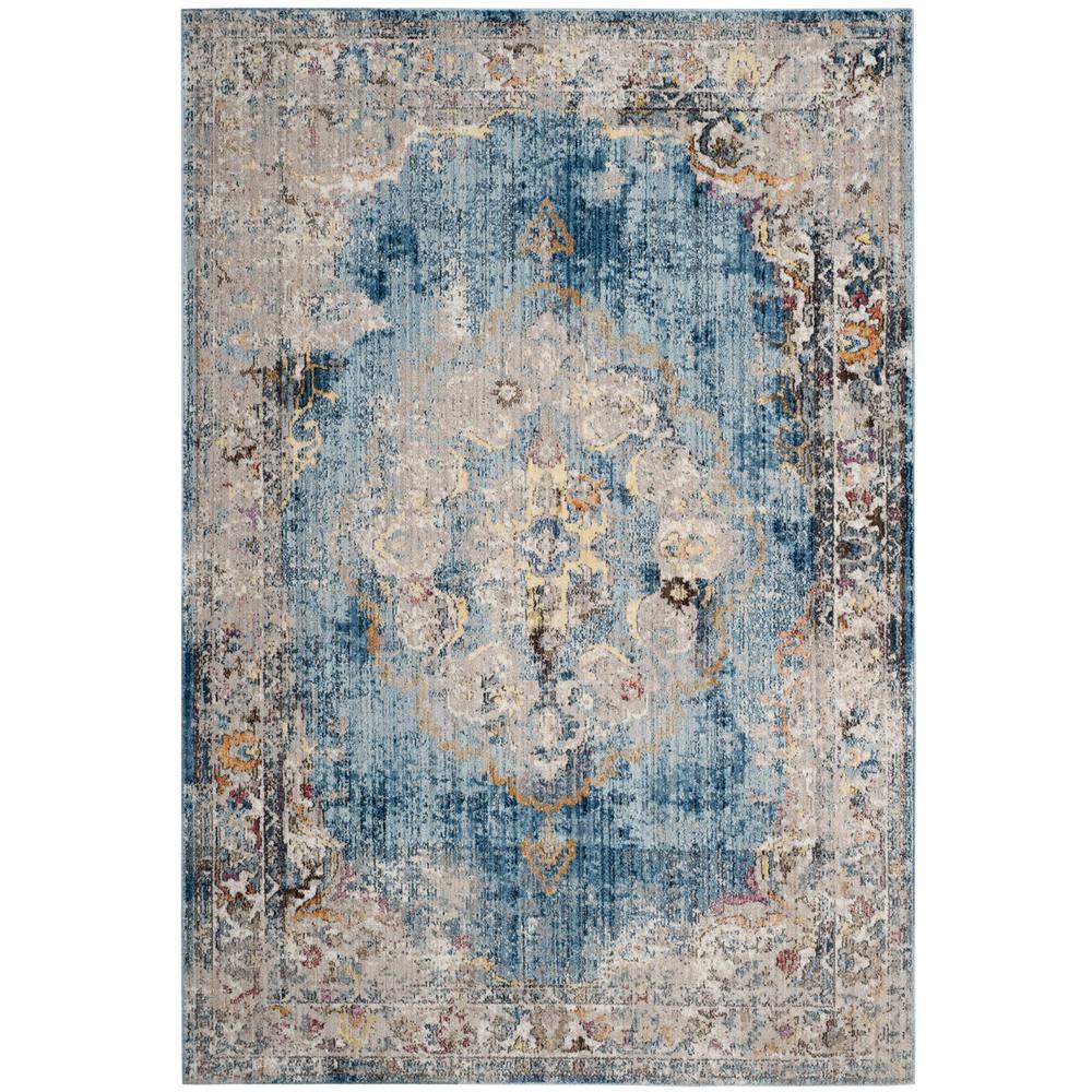 BRISTOL, BLUE / LIGHT GREY, 4' X 6', Area Rug, BTL343C-4