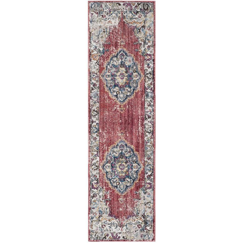 BRISTOL, ROSE / LIGHT GREY, 2'-3" X 10', Area Rug