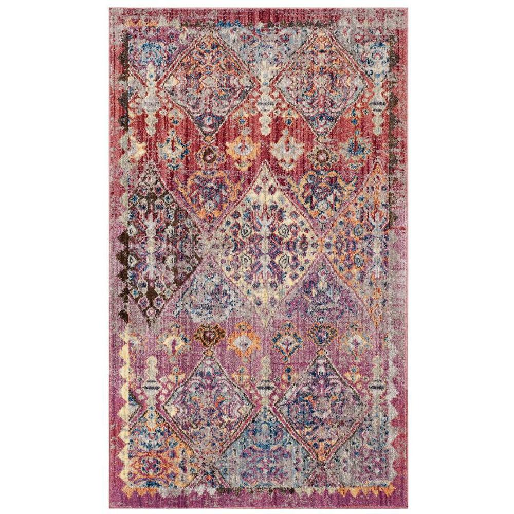 BRISTOL, ROSE / MULTI, 3' X 5', Area Rug