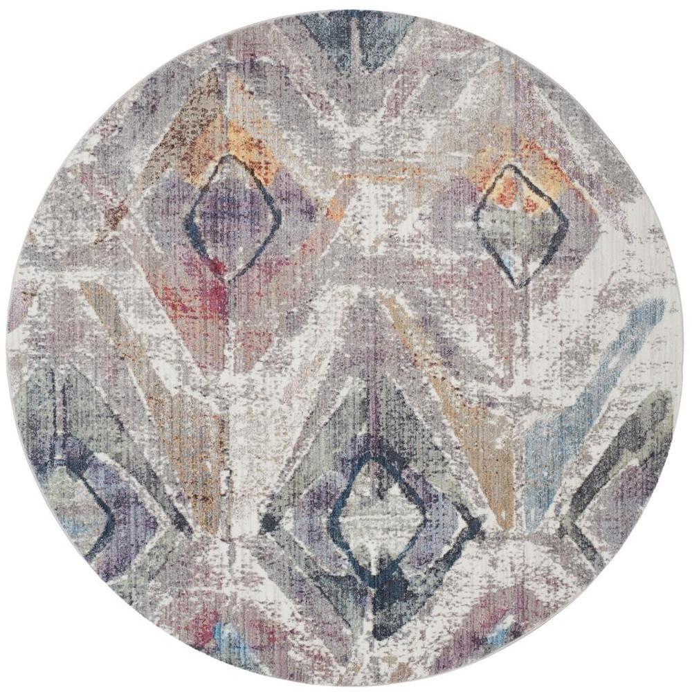 BRISTOL, LAVENDER / LIGHT GREY, 7' X 7' Round, Area Rug, BTL356P-7R