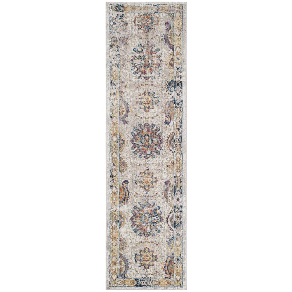 BRISTOL, LIGHT GREY / BLUE, 2'-3" X 12', Area Rug, BTL359A-212