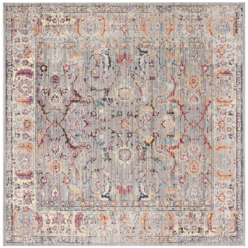 BRISTOL, GREY / LIGHT GREY, 7' X 7' Square, Area Rug
