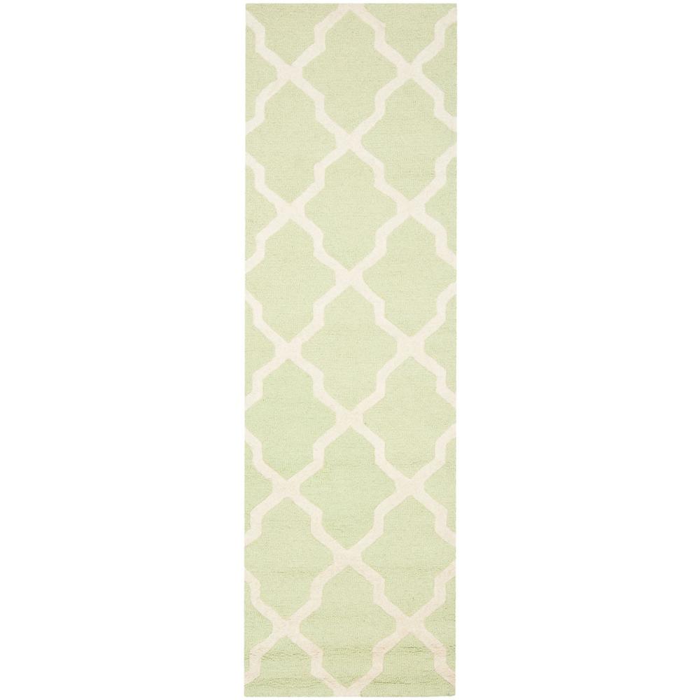CAMBRIDGE, LIGHT GREEN / IVORY, 2'-6" X 6', Area Rug, CAM121B-26