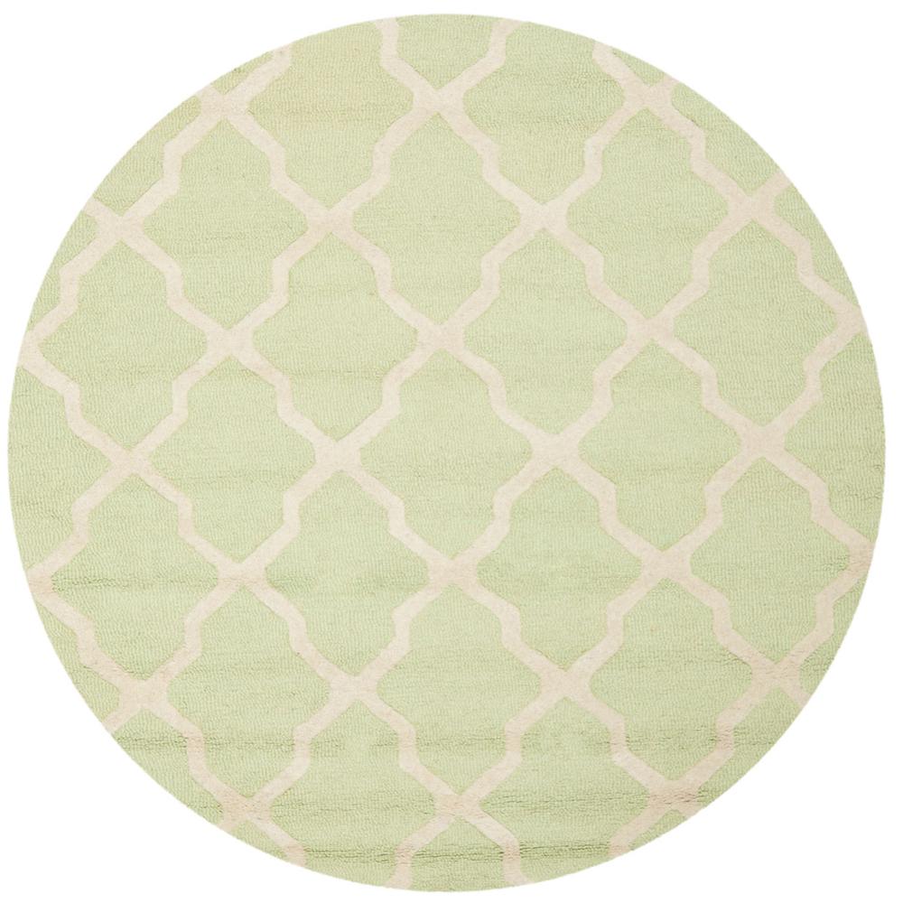 CAMBRIDGE, LIGHT GREEN / IVORY, 6' X 6' Round, Area Rug, CAM121B-6R