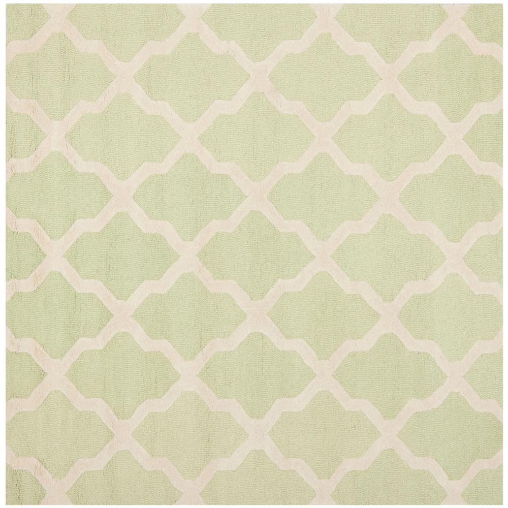 CAMBRIDGE, LIGHT GREEN / IVORY, 6' X 6' Square, Area Rug, CAM121B-6SQ