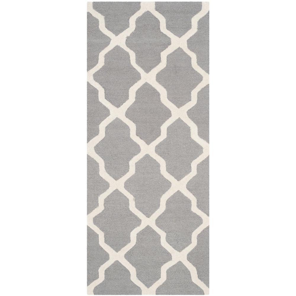 CAMBRIDGE, SILVER / IVORY, 2'-6" X 6', Area Rug, CAM121D-26
