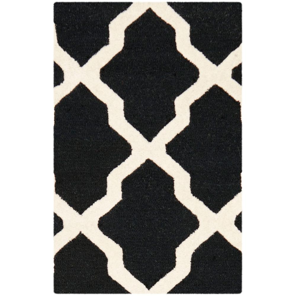 CAMBRIDGE, BLACK / IVORY, 2' X 3', Area Rug, CAM121E-2