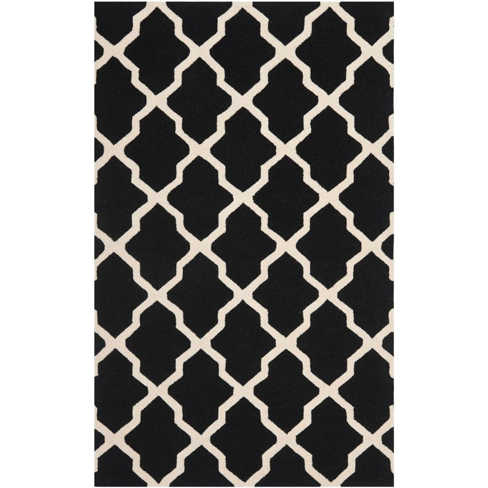 CAMBRIDGE, BLACK / IVORY, 5' X 8', Area Rug, CAM121E-5