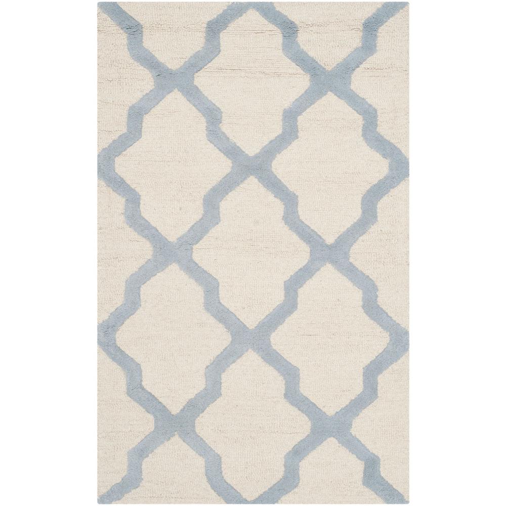 CAMBRIDGE, IVORY / LIGHT BLUE, 2'-6" X 10', Area Rug, CAM121F-210