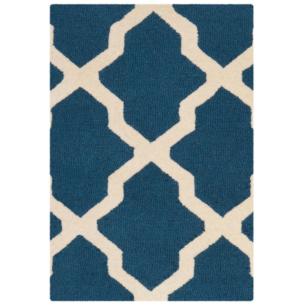 CAMBRIDGE, NAVY BLUE / IVORY, 2' X 3', Area Rug, CAM121G-2