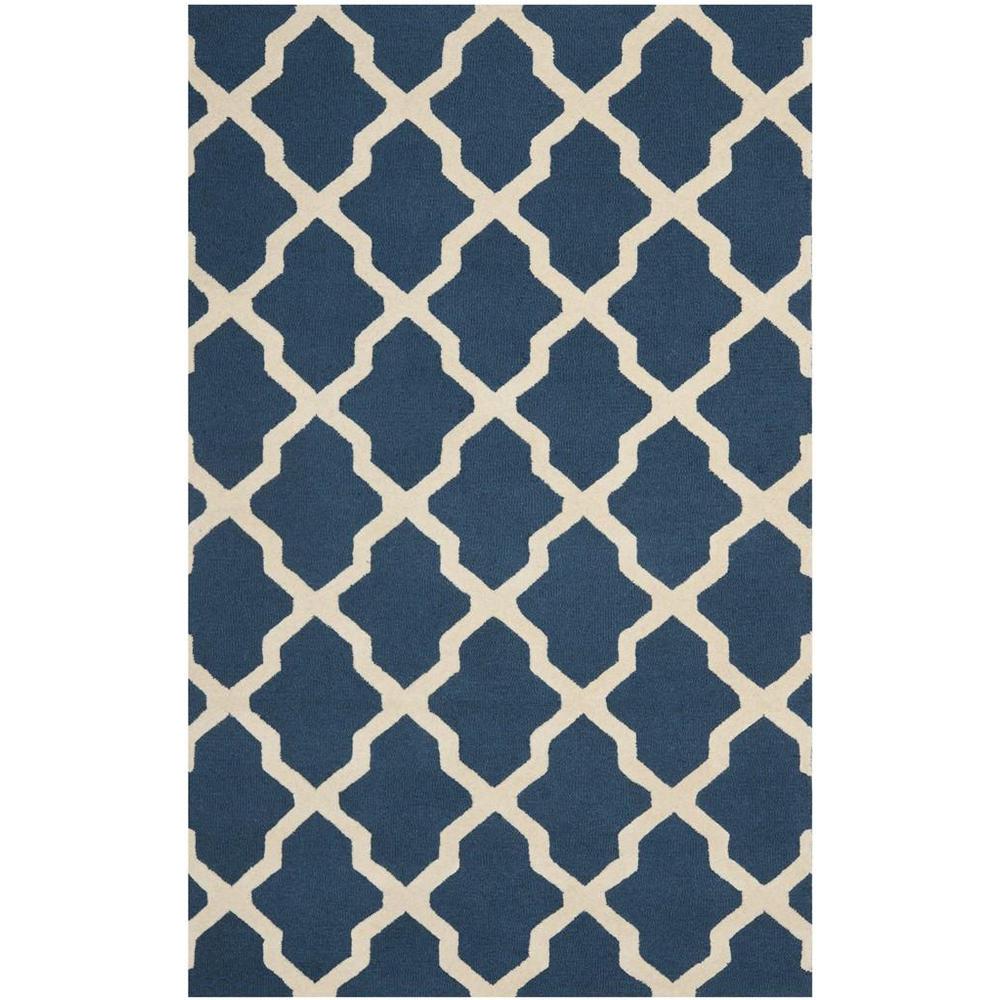 CAMBRIDGE, NAVY BLUE / IVORY, 5' X 8', Area Rug, CAM121G-5