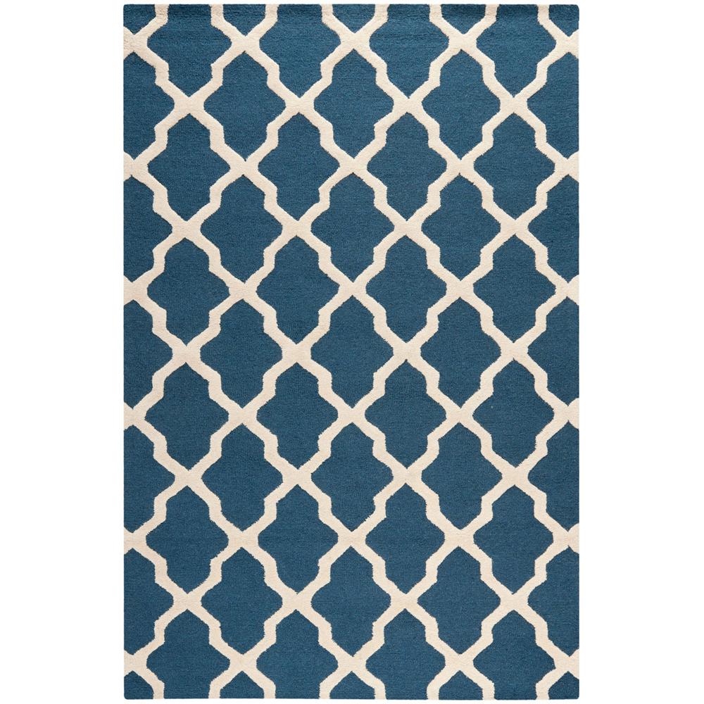 CAMBRIDGE, NAVY BLUE / IVORY, 6' X 9', Area Rug, CAM121G-6