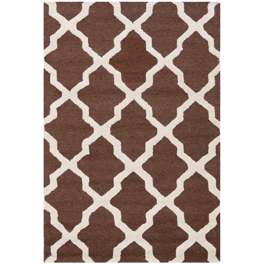 CAMBRIDGE, DARK BROWN / IVORY, 3' X 5', Area Rug, CAM121H-3