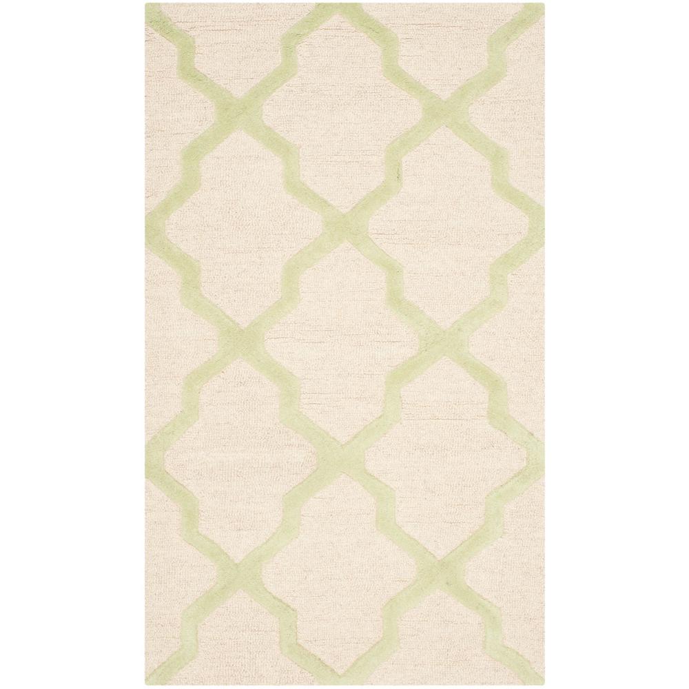 CAMBRIDGE, IVORY / LIGHT GREEN, 3' X 5', Area Rug