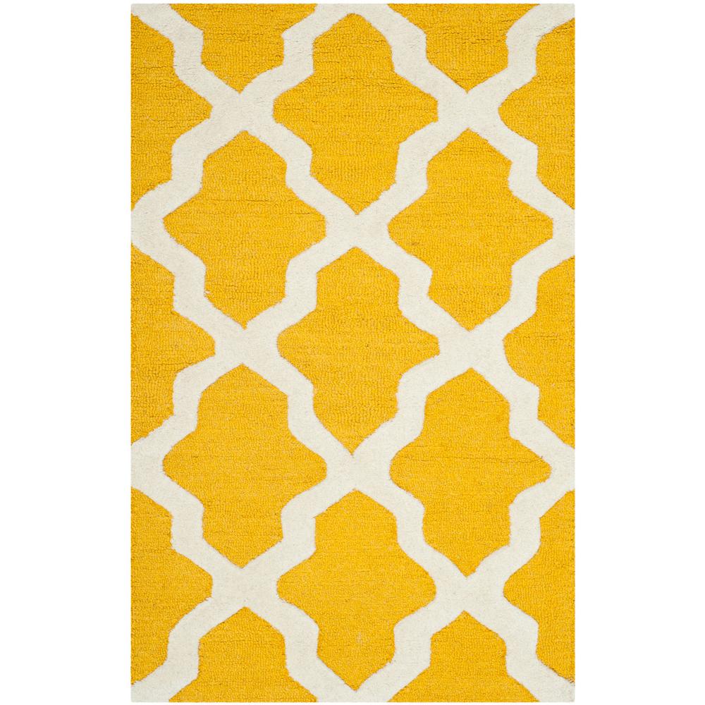 CAMBRIDGE, GOLD / IVORY, 2'-6" X 10', Area Rug, CAM121Q-210