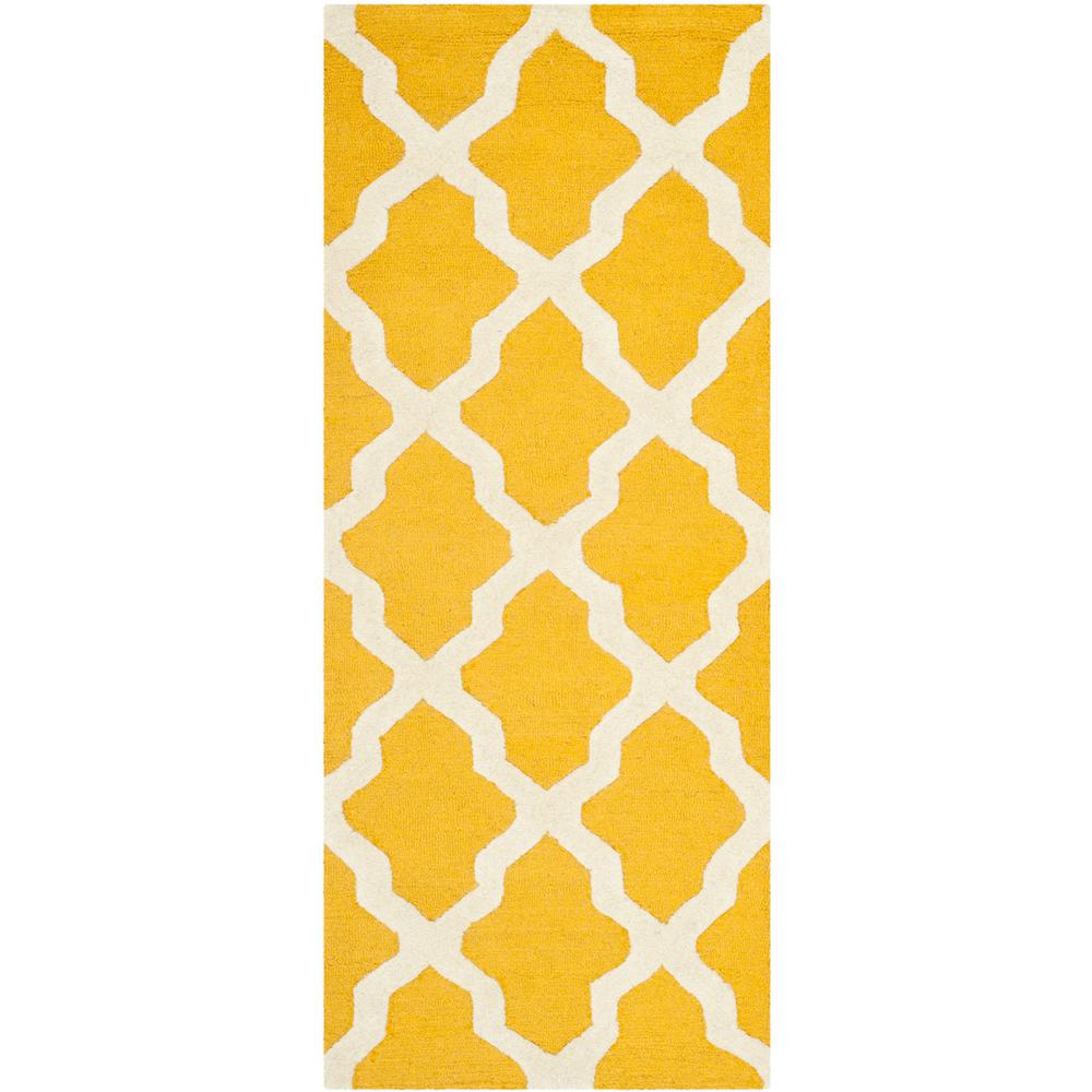 CAMBRIDGE, GOLD / IVORY, 2'-6" X 6', Area Rug, CAM121Q-26