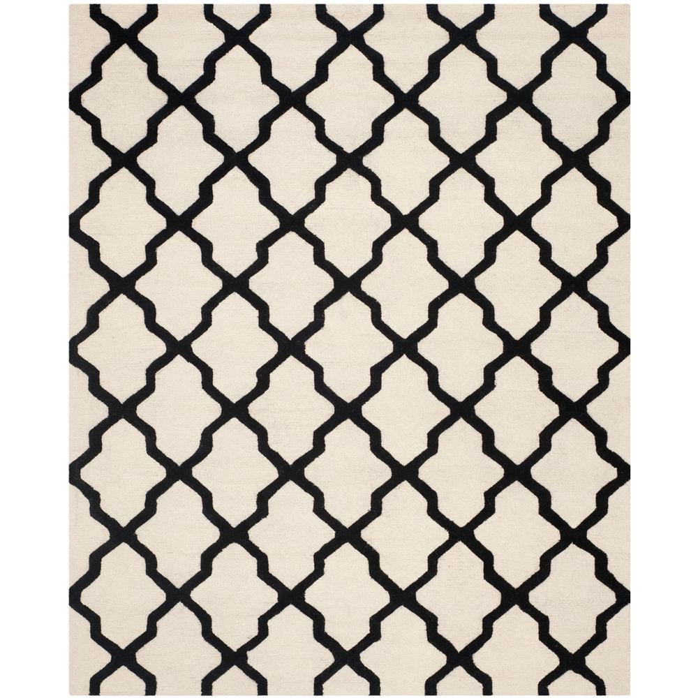 CAMBRIDGE, IVORY / BLACK, 10' X 14', Area Rug, CAM121W-10