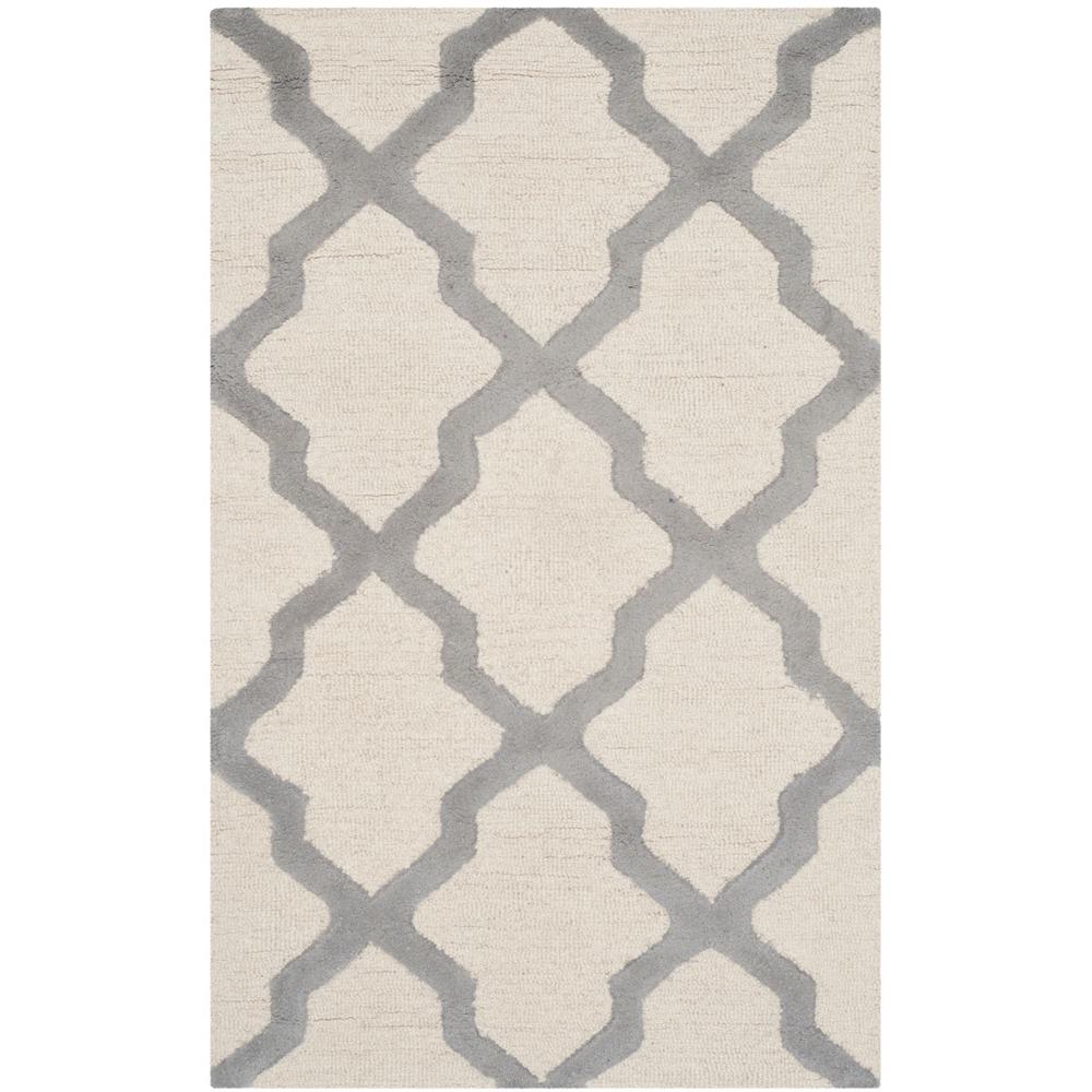 CAMBRIDGE, IVORY / SILVER, 2'-6" X 4', Area Rug, CAM121Y-24